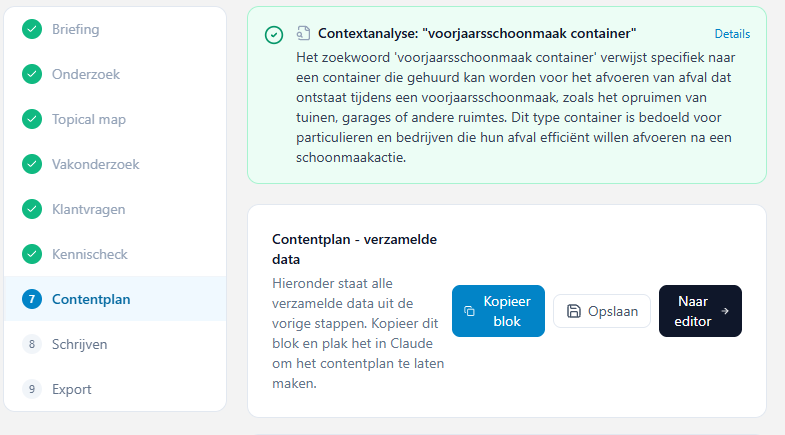 Contentooo — Contentplan: De voorbereiding bij elkaar voor de volgende stap
